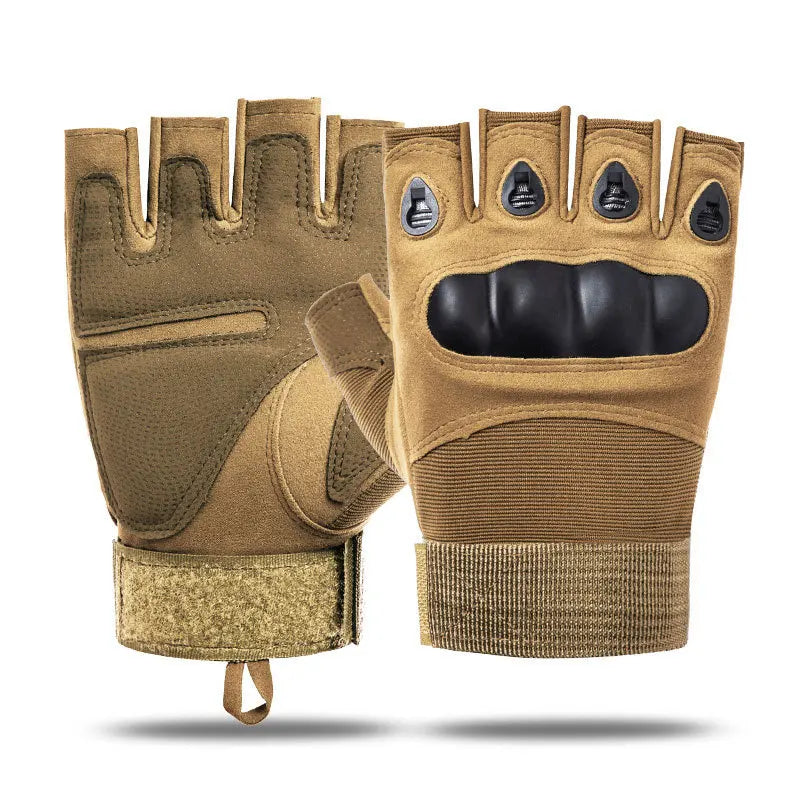 Guantes Tácticos Outdoor Sin Dedos para Hombre y Mujer, Antideslizantes y Protectores
