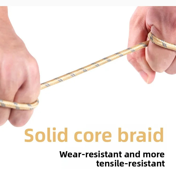 Cuerda Reflectante Doble de 5mm para Tienda de Campaña con Tensor y Hebilla – Accesorio Cortaviento para Outdoor, Lona y Refugios
