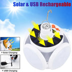 Lámpara Solar de Fútbol Recargable Linterna Plegable LED Portátil para Camping con Control Remoto