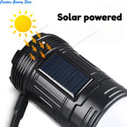Linterna Portátil de Camping Recargable con Larga Duración y Energía Solar
