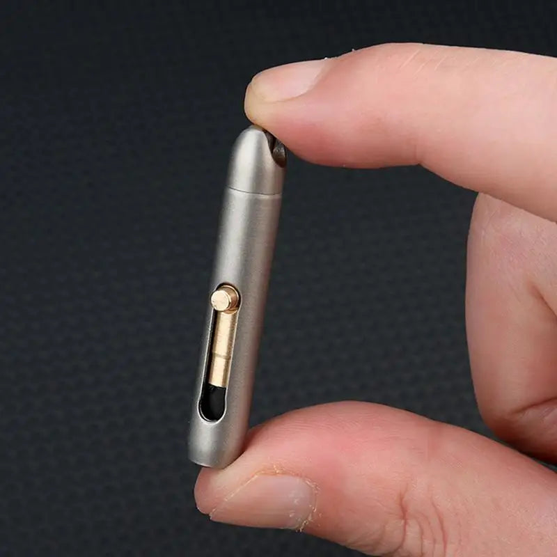 Mini Bolígrafo Eterno de Aleación de Titanio y Grafito, Portátil, Borrable y Multifunción con Llavero