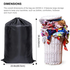 Bolsa Grande para Ropa Sucia de Poliéster Resistente con Cordón - Mochila para Lavandería, Camping y Escuela