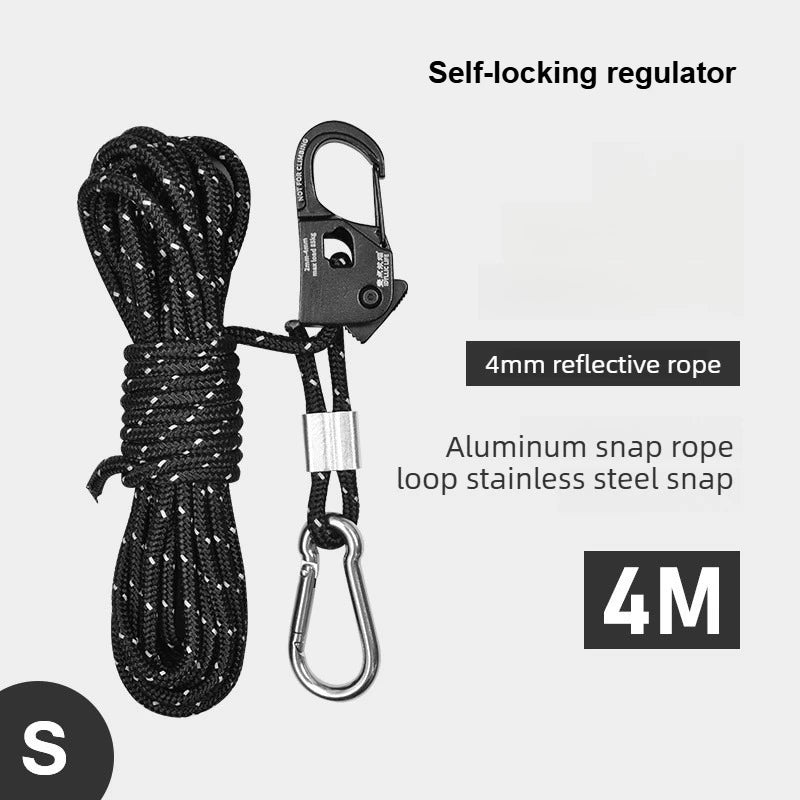 Tensor de cuerda para tienda de campaña de aleación de aluminio, resistente a la corrosión, ligero y portátil