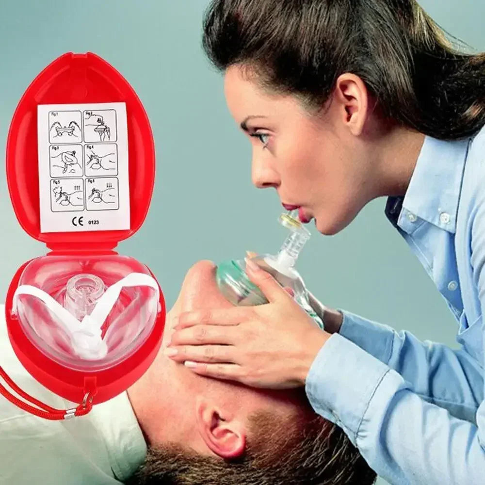Set de Mascarilla de Rescate CPR para Coche - Kit de Supervivencia y Primeros Auxilios con Válvula Unidireccional