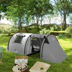 Tienda de campaña para 3 personas con ventanas, gancho y bolsa de transporte impermeable 3000mm 470x220x150 cm verde