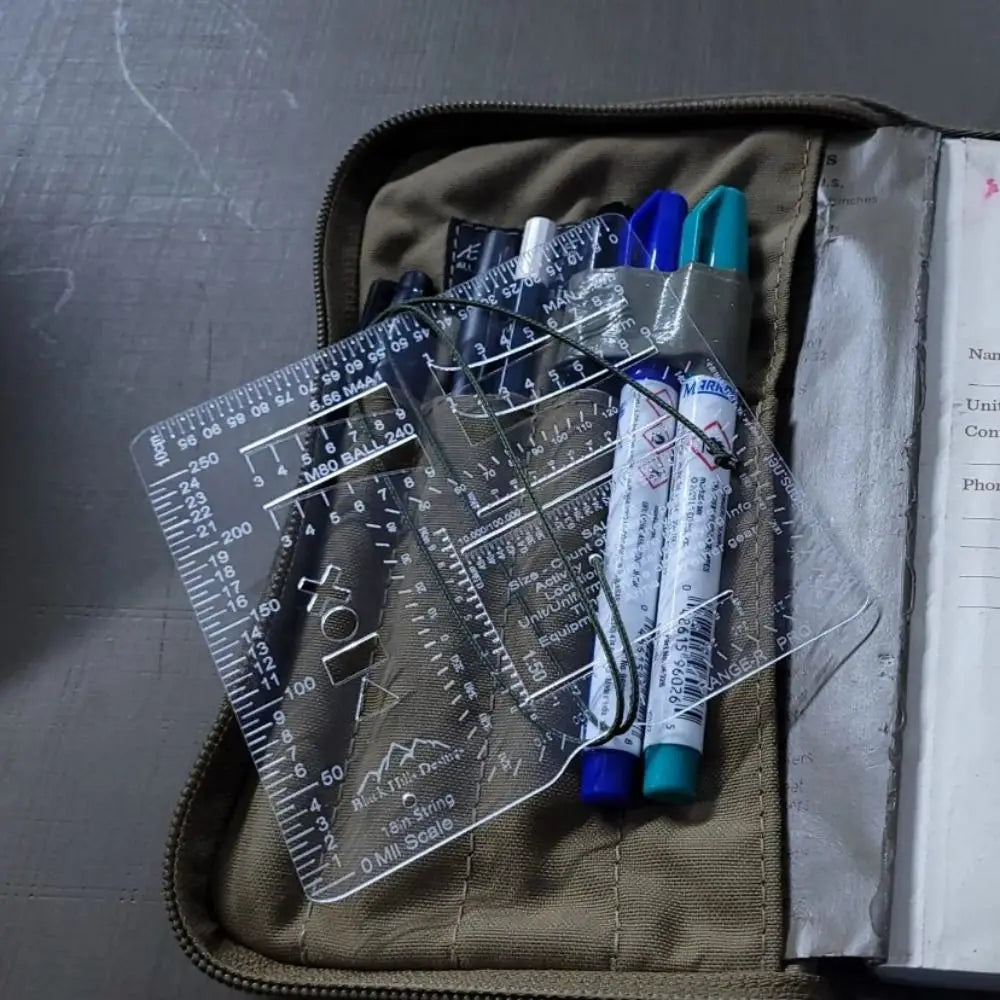Tarjeta Acrílica de Medición y Regla Auxiliar para Exterior – Cuadrícula de Coordenadas para Caza y Outdoor