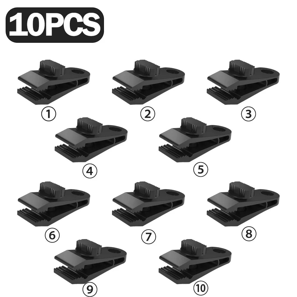 Clips de Toldo y Lona para Camping, Juego de 5 o 40 Piezas, Alta Resistencia y Sujeción Firme para Exteriores
