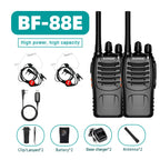 Baofeng BF-88E PMR446 Walkie Talkie 0.5W UHF 16CH VOX Carga USB Radio Bidireccional Portátil Sin Licencia para Europa
