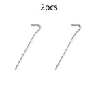 Clavo para Tienda de Campaña de Aluminio 18cm con Gancho – Estaca para Camping, Hamaca y Senderismo