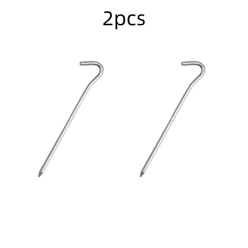 Clavo para Tienda de Campaña de Aluminio 18cm con Gancho – Estaca para Camping, Hamaca y Senderismo