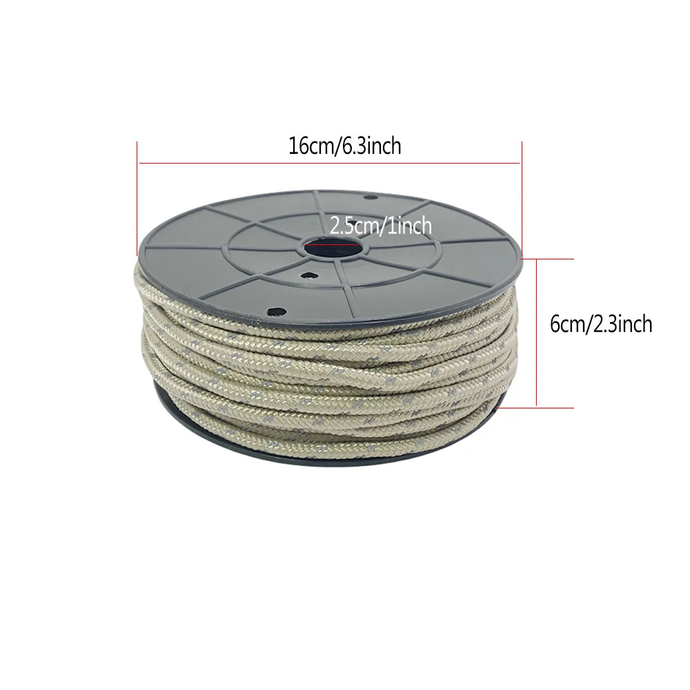 Paracord Reflectante 30M x 6mm para Camping y Supervivencia - Cuerda de Paracaídas Resistente para Tienda y Tendedero