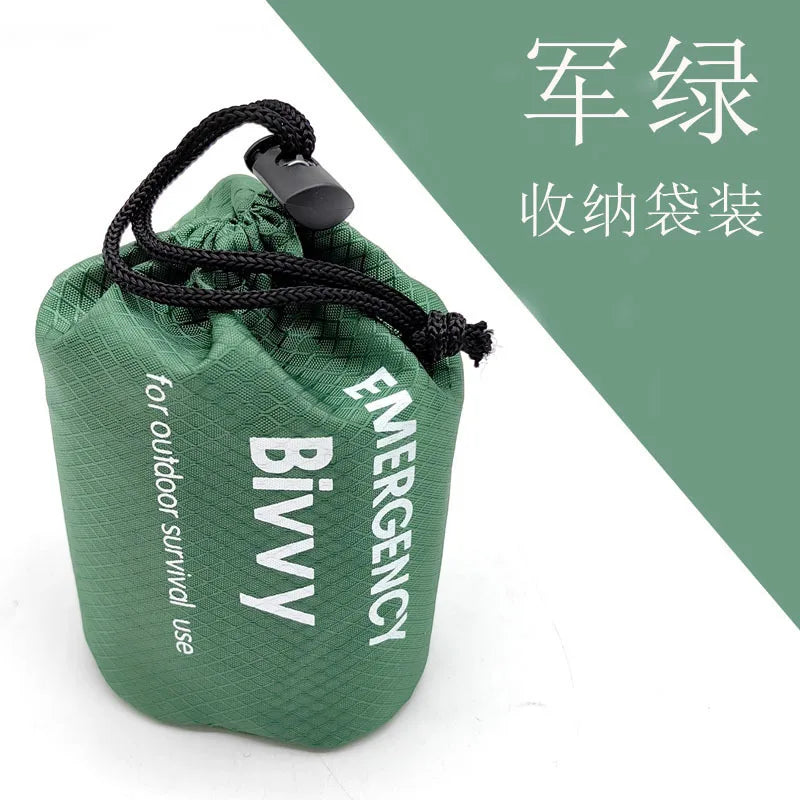 Saco de Dormir de Emergencia Manta Térmica Bivy Ligero Impermeable Portátil para Acampar y Senderismo