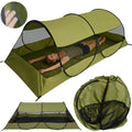 Tienda para 1 Persona de Malla B4 de Alta Densidad, Doble Cremallera y Ventilación, Ultraligera para Camping al Aire Libre