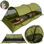 Tienda para 1 Persona de Malla B4 de Alta Densidad, Doble Cremallera y Ventilación, Ultraligera para Camping al Aire Libre