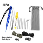 Juego de Agujas Marlinspike de Acero Inoxidable para Paracord en Diferentes Tamaños – Herramientas de Nudos y Costura DIY