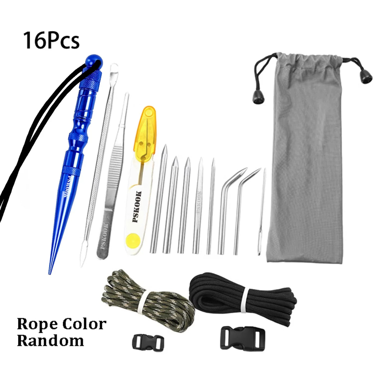 Juego de Agujas Marlinspike de Acero Inoxidable para Paracord en Diferentes Tamaños – Herramientas de Nudos y Costura DIY