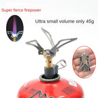 Hornillo de gas portátil para camping plegable, mini estufa de supervivencia para picnic y excursiones
