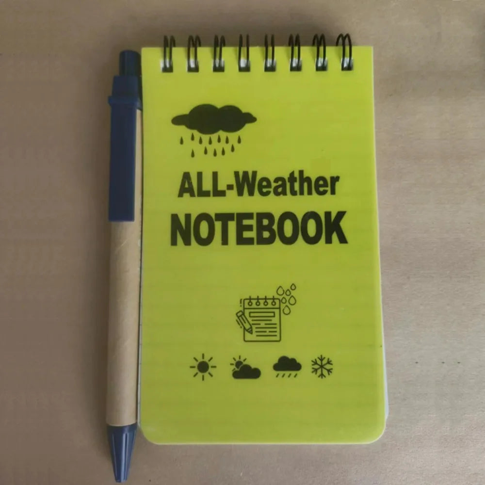 Bloc de notas táctico impermeable de bolsillo con páginas rayadas - Mini libreta para exteriores, hogar y oficina