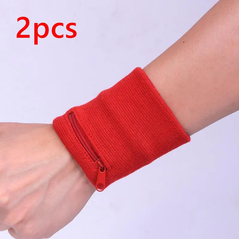 Muñequera Deportiva con Bolsillo y Cremallera para Correr, Almacenamiento de Llaves y Tarjetas, Ideal para Baloncesto y Running