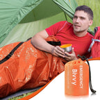 Saco de Dormir de Emergencia Manta Térmica Bivy Ligero Impermeable Portátil para Acampar y Senderismo