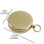 Brújula de Latón para Exterior - Brújula de Bolsillo Portátil con Pantalla Luminosa para Camping y Senderismo