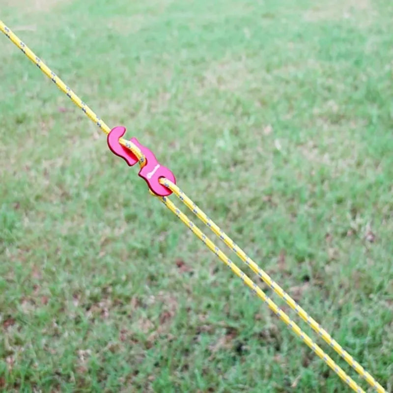 4 Cuerdas Reflectantes para Tienda, Cuerdas Refuerzo a Prueba de Viento con Hebillas para Camping