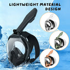 Máscara de Snorkel Integral para Adultos Antivaho Antifugas Visión Panorámica 180° Máscara de Buceo Ligera Equipo de Snorkel