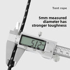Cuerda Reflectante Doble de 5mm para Tienda de Campaña con Tensor y Hebilla – Accesorio Cortaviento para Outdoor, Lona y Refugios