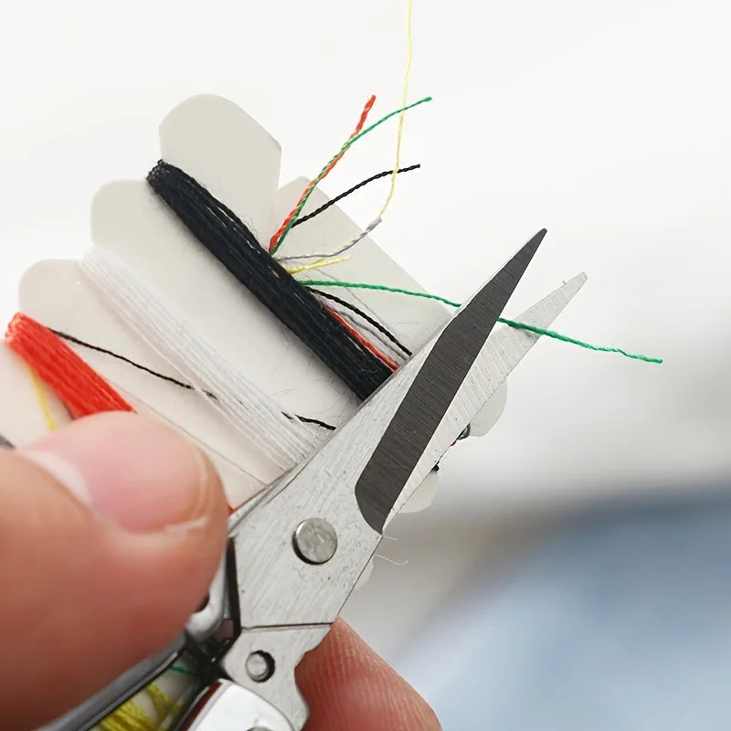 Kit de Costura Mini Portátil 7 Piezas con Tijeras y Herramientas Multifunción