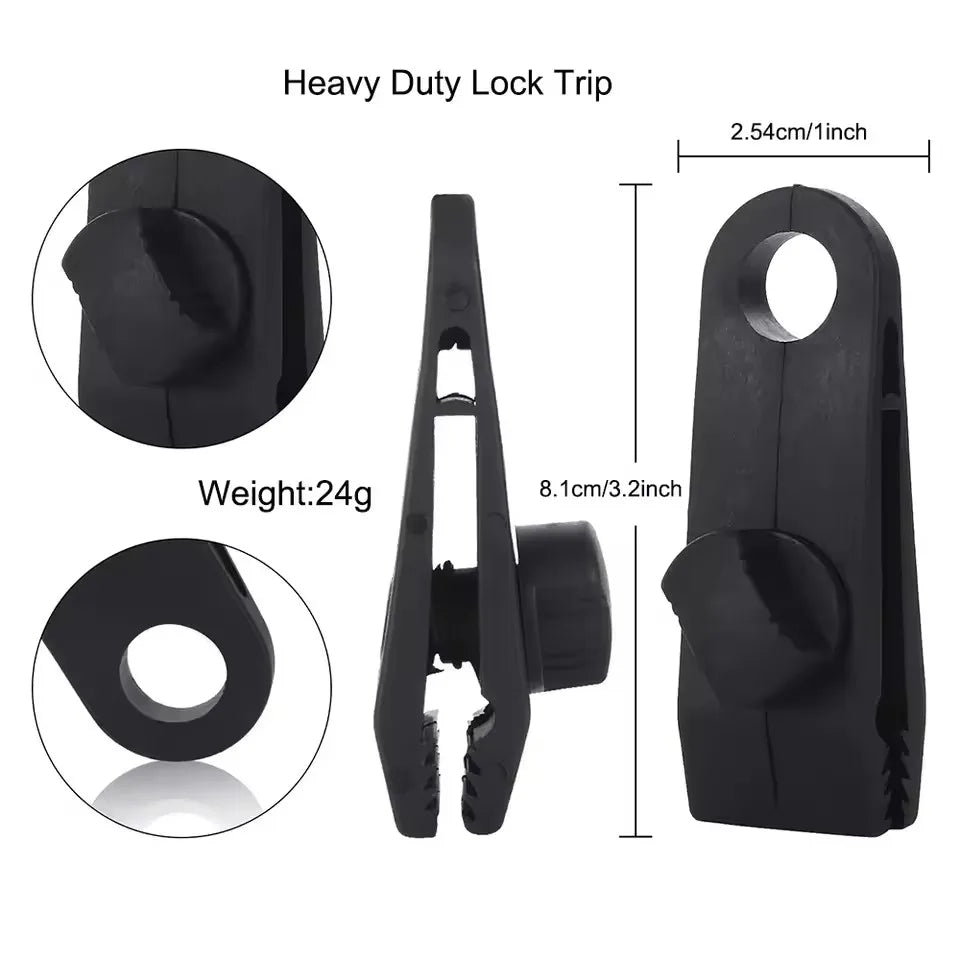 Clips para Lona de Camping 5/10 Unidades - Sujetadores Resistentes para Tienda, Toldos y Carpas