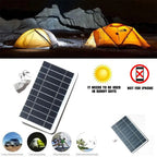 Panel Solar Portátil 5V 2W con USB para Carga Segura – Ideal para Camping, Banco de Energía y Exterior