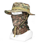 Set de Gorro Camuflado Táctico con Protección Solar para Outdoor, Senderismo y Pesca – UV, Ajustable