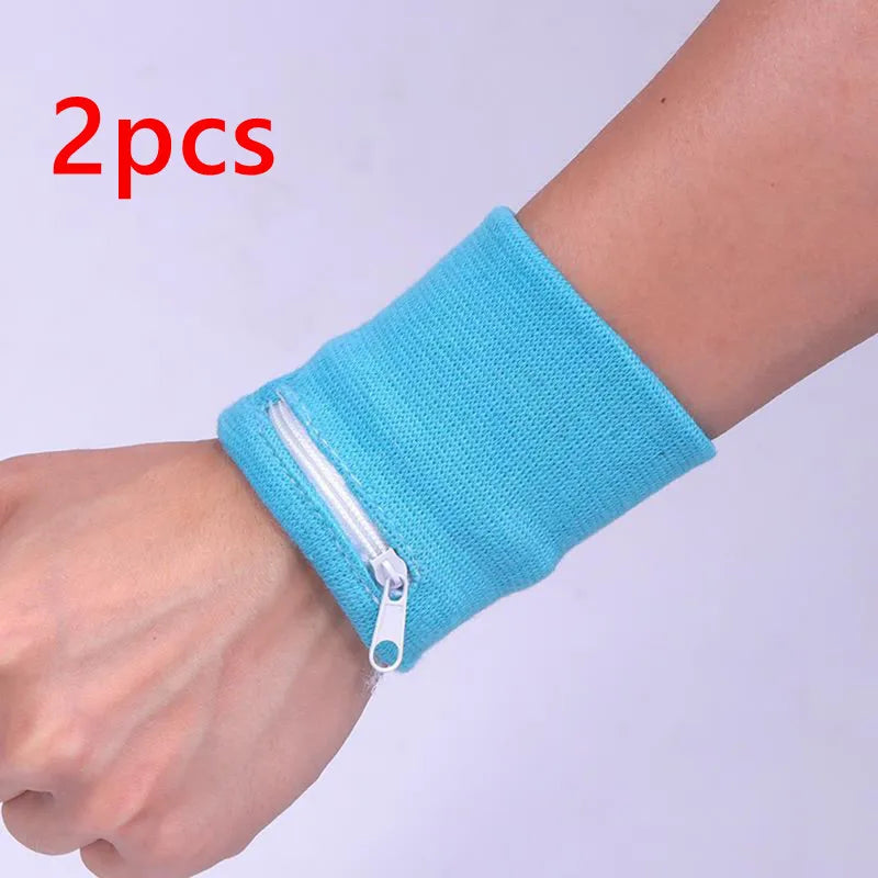 Muñequera Deportiva con Bolsillo y Cremallera para Correr, Almacenamiento de Llaves y Tarjetas, Ideal para Baloncesto y Running