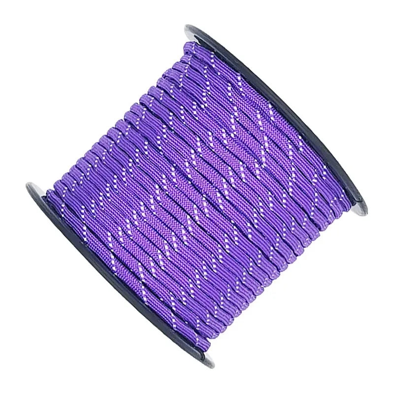 Cuerda Paracord Reflectante 7 Núcleos 4 mm 50/100m para Camping y Supervivencia