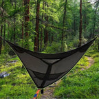 Hamaca Triangular para Varias Personas de Exterior, Plegable, de Malla Resistente para Camping, Viajes y Jardín