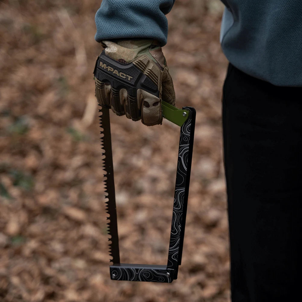 Sierra Plegable con Bolsa de Almacenamiento para Camping en Aleación de Aluminio