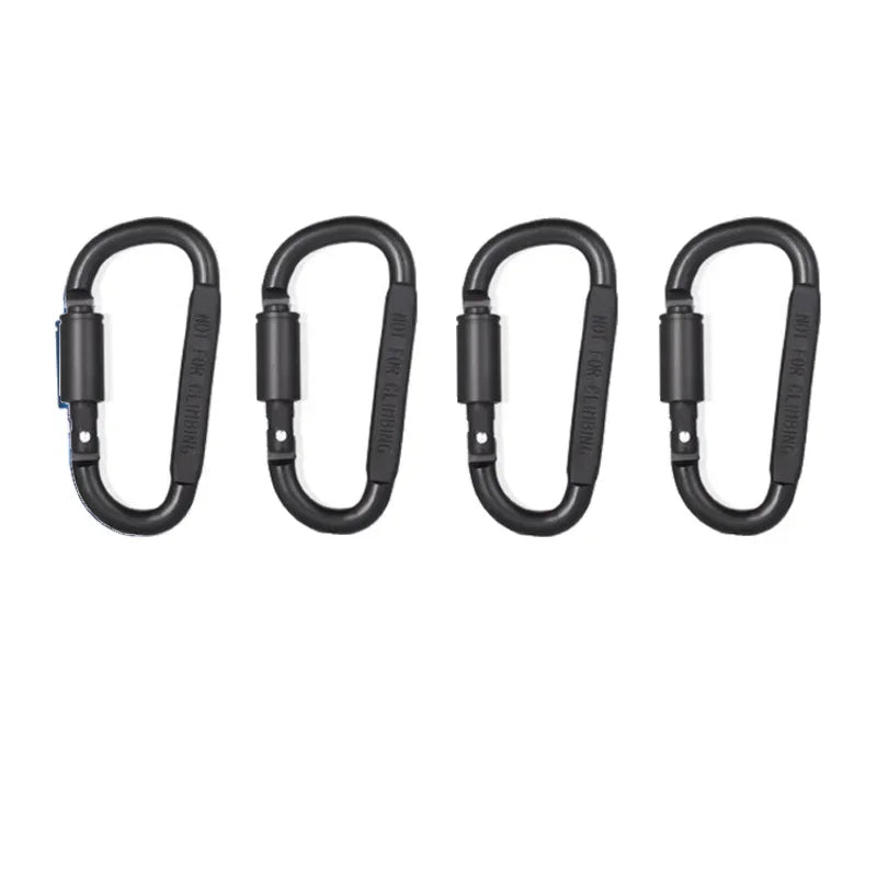 Set de 4-6 Mosquetones de Aleación de Aluminio para Llaves, Camping y Supervivencia EDC – Gancho Táctico Outdoor