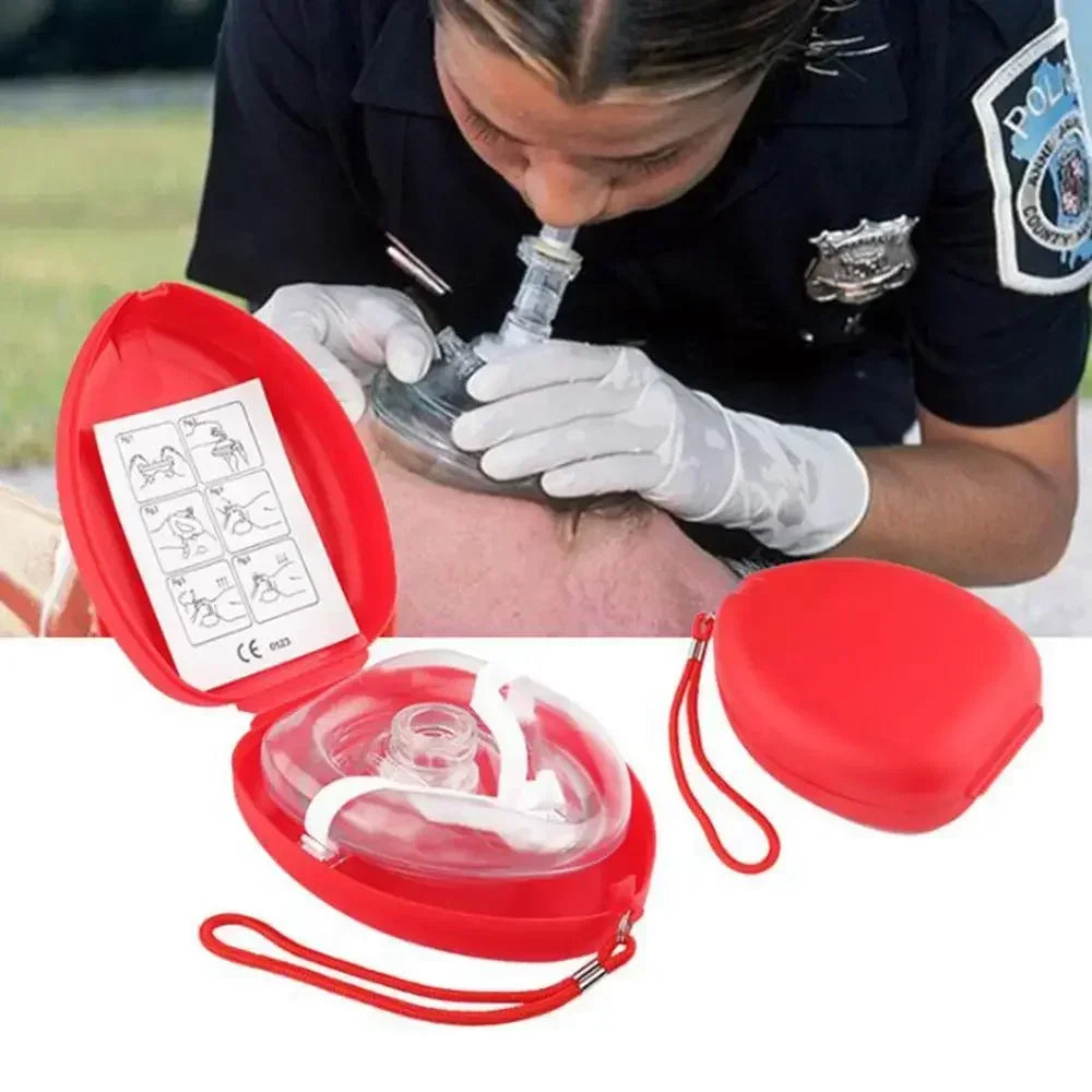 Set de Mascarilla de Rescate CPR para Coche - Kit de Supervivencia y Primeros Auxilios con Válvula Unidireccional