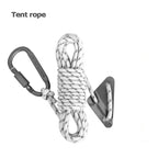 Cuerda Reflectante Doble de 5mm para Tienda de Campaña con Tensor y Hebilla – Accesorio Cortaviento para Outdoor, Lona y Refugios