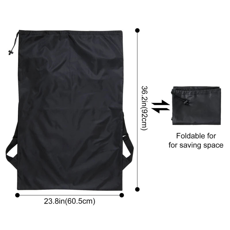 Bolsa Grande para Ropa Sucia de Poliéster Resistente con Cordón - Mochila para Lavandería, Camping y Escuela