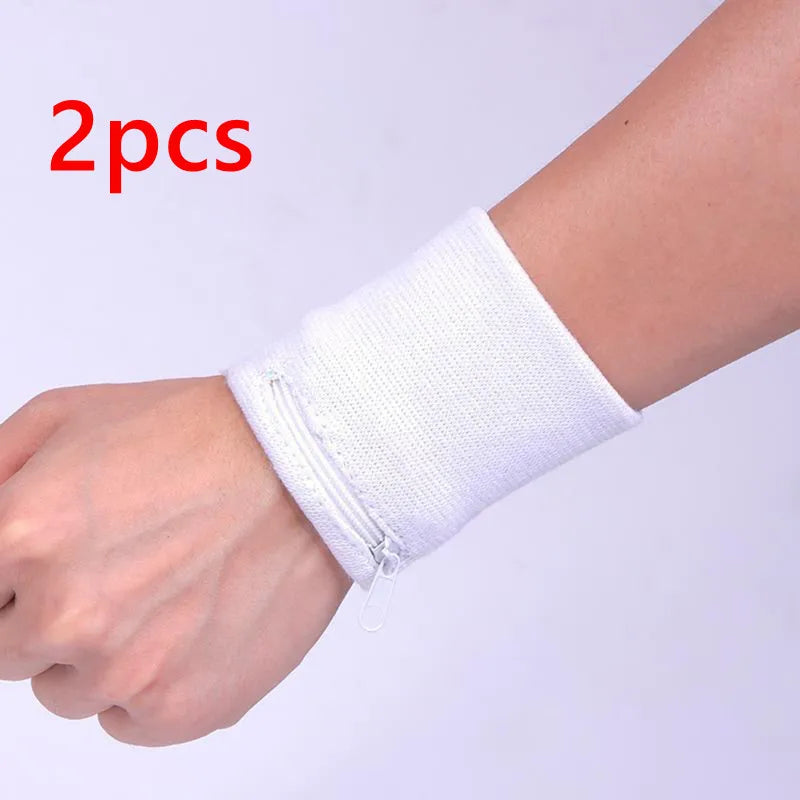 Muñequera Deportiva con Bolsillo y Cremallera para Correr, Almacenamiento de Llaves y Tarjetas, Ideal para Baloncesto y Running