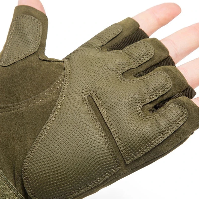 Guantes Tácticos Outdoor Sin Dedos para Hombre y Mujer, Antideslizantes y Protectores