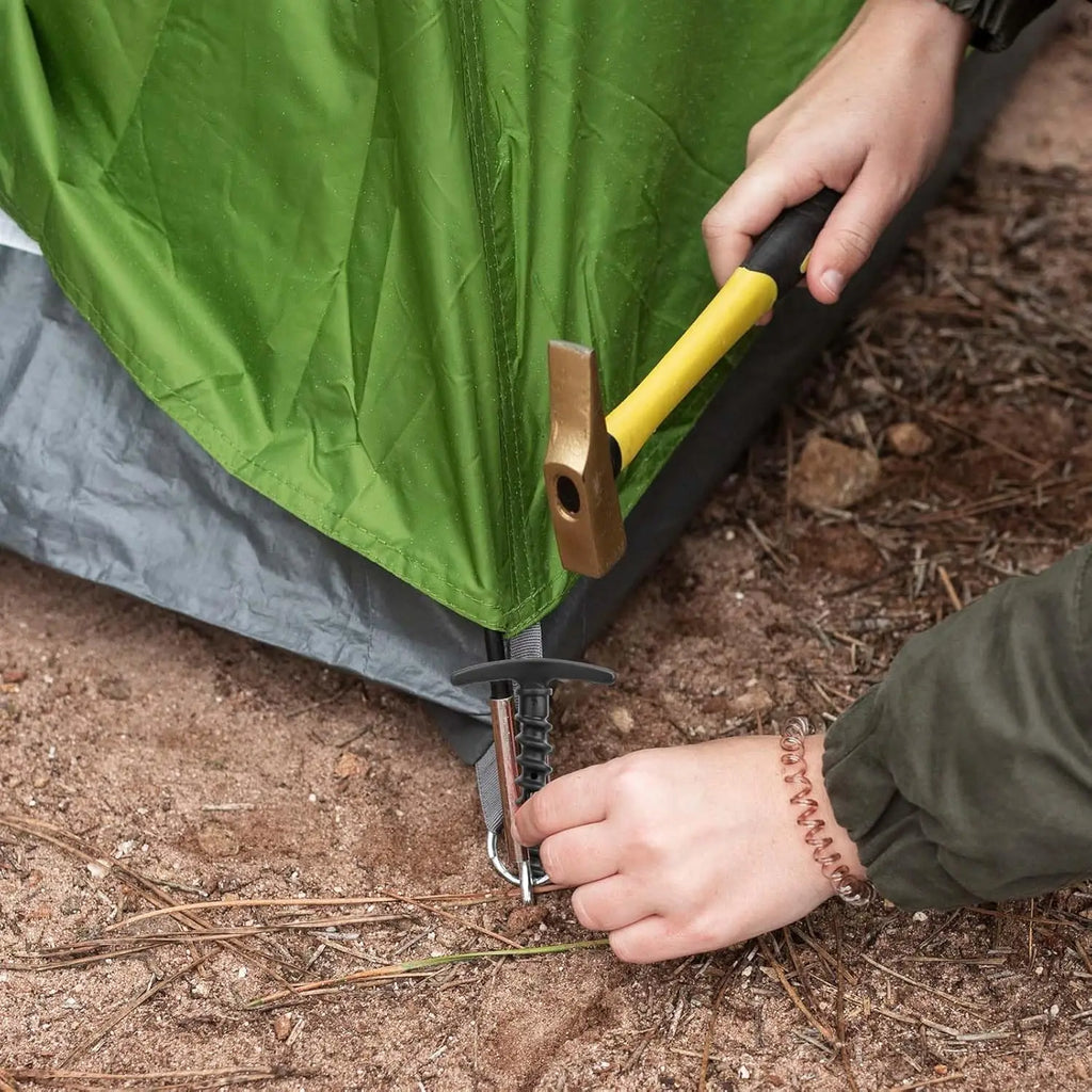 Pack de 10 Estacas de Plástico en Espiral para Tienda, Anclajes de Suelo Perfectos para Camping y Senderismo