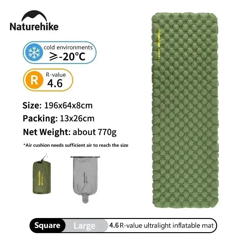 Colchón Inflable Naturehike 2026 para Camping y Outdoor - Ligero y Portátil