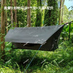 Hamaca Multifuncional con Colchón, Mosquitera y Toldo Impermeable para Camping, Jardín o Interior