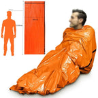 Saco de Dormir de Emergencia Impermeable Portátil para Supervivencia – Equipo Térmico de Camping y Rescate con Manta de Mylar