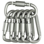 Set de 4-6 Mosquetones de Aleación de Aluminio para Llaves, Camping y Supervivencia EDC – Gancho Táctico Outdoor