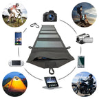Panel Solar Portátil 800W de Alta Potencia 6 Pliegues Cargador Rápido USB 5V DC 20Wh