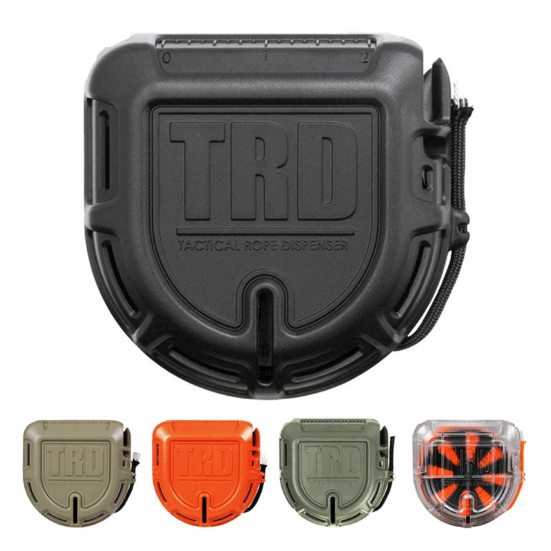 Dispensador de Cuerda Táctico para Exteriores con Cortador Rápido y Caja de Almacenaje Paracord
