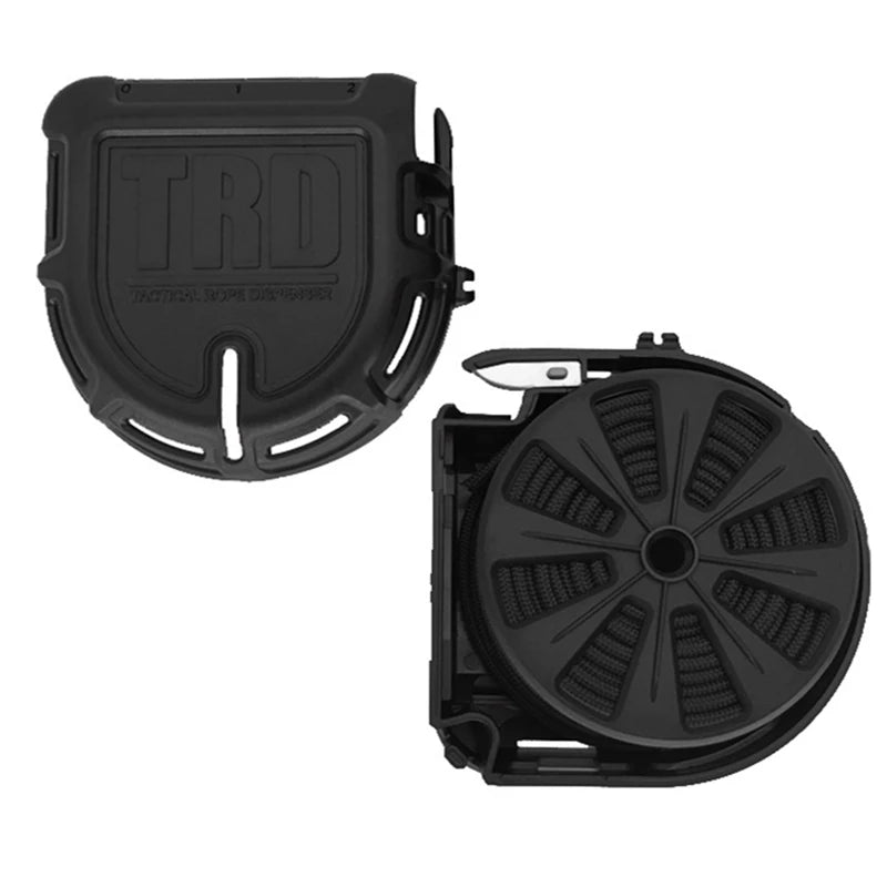 Dispensador de Cuerda Táctico para Exteriores con Cortador Rápido y Caja de Almacenaje Paracord